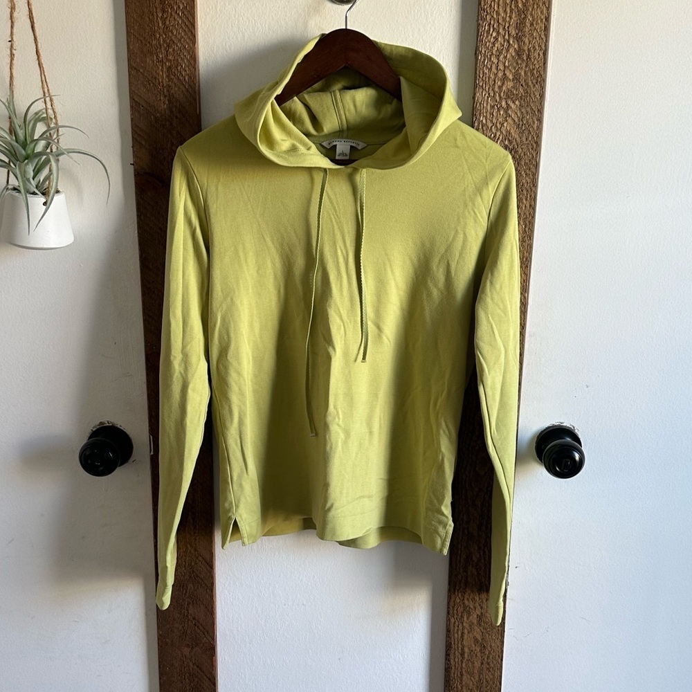 Banana Republic Women’s Rust Lime Green Athletic Performance Cotton Hoodie